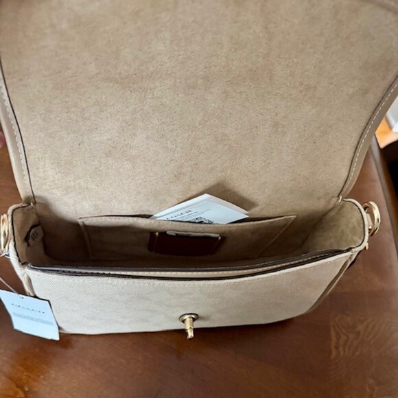 Coach Hadley Shoulder Bag With Signature Canvas - Picture 3 of 9